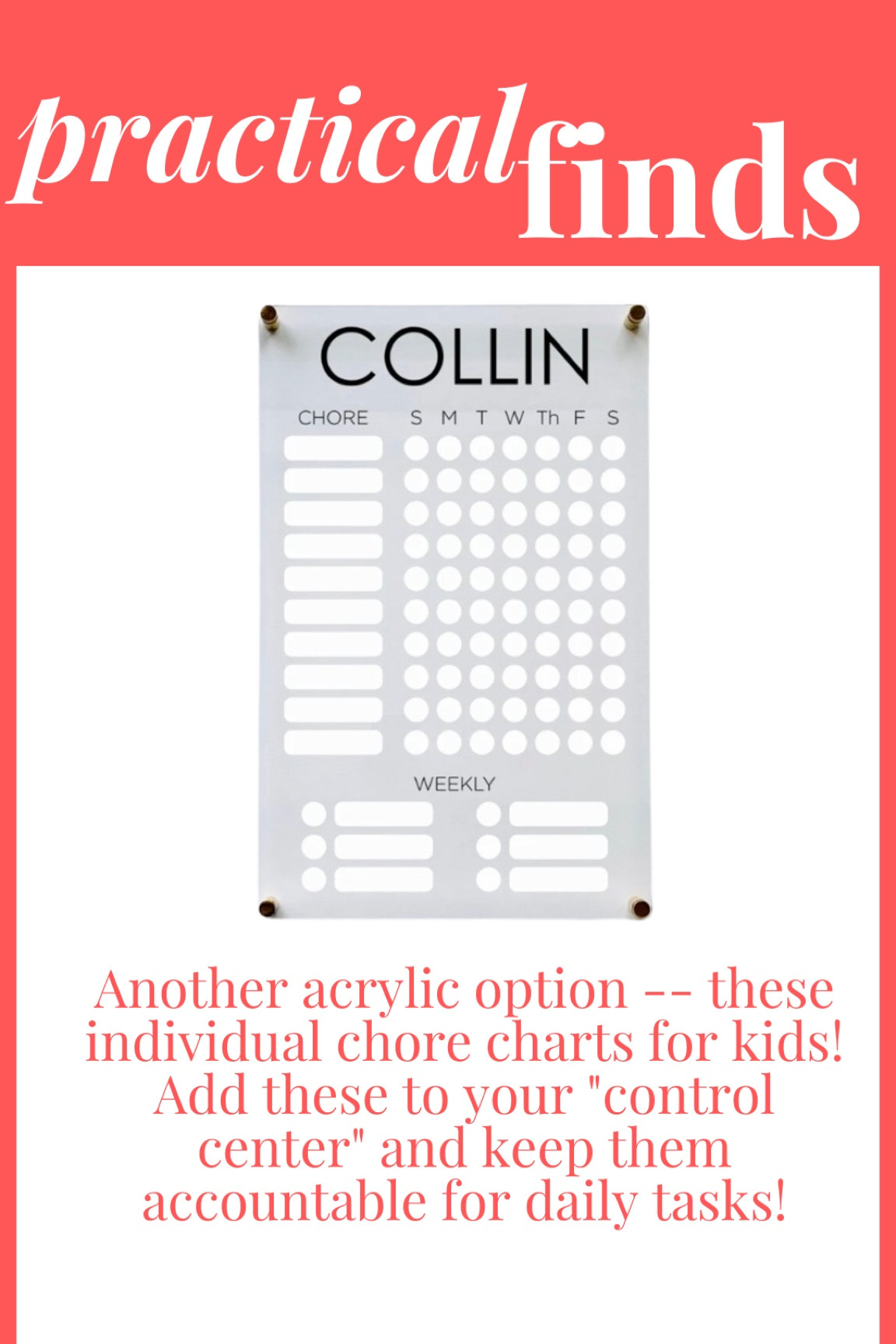 Acrylic chore chart for kids! Customizable and dry erase friendly 

#LTKHome #LTKKids #LTKBacktoSchool