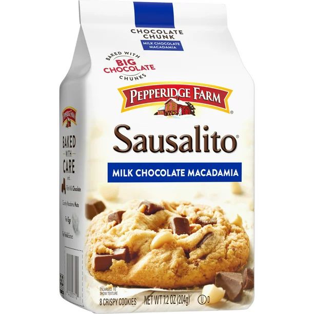 Pepperidge Farm Sausalito Crispy Milk Chocolate Macadamia Cookies, 7.2 oz. Bag | Walmart (US)