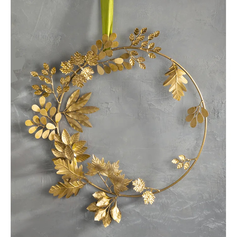 Metal Leaf Wreath Wall Décor | Wayfair North America