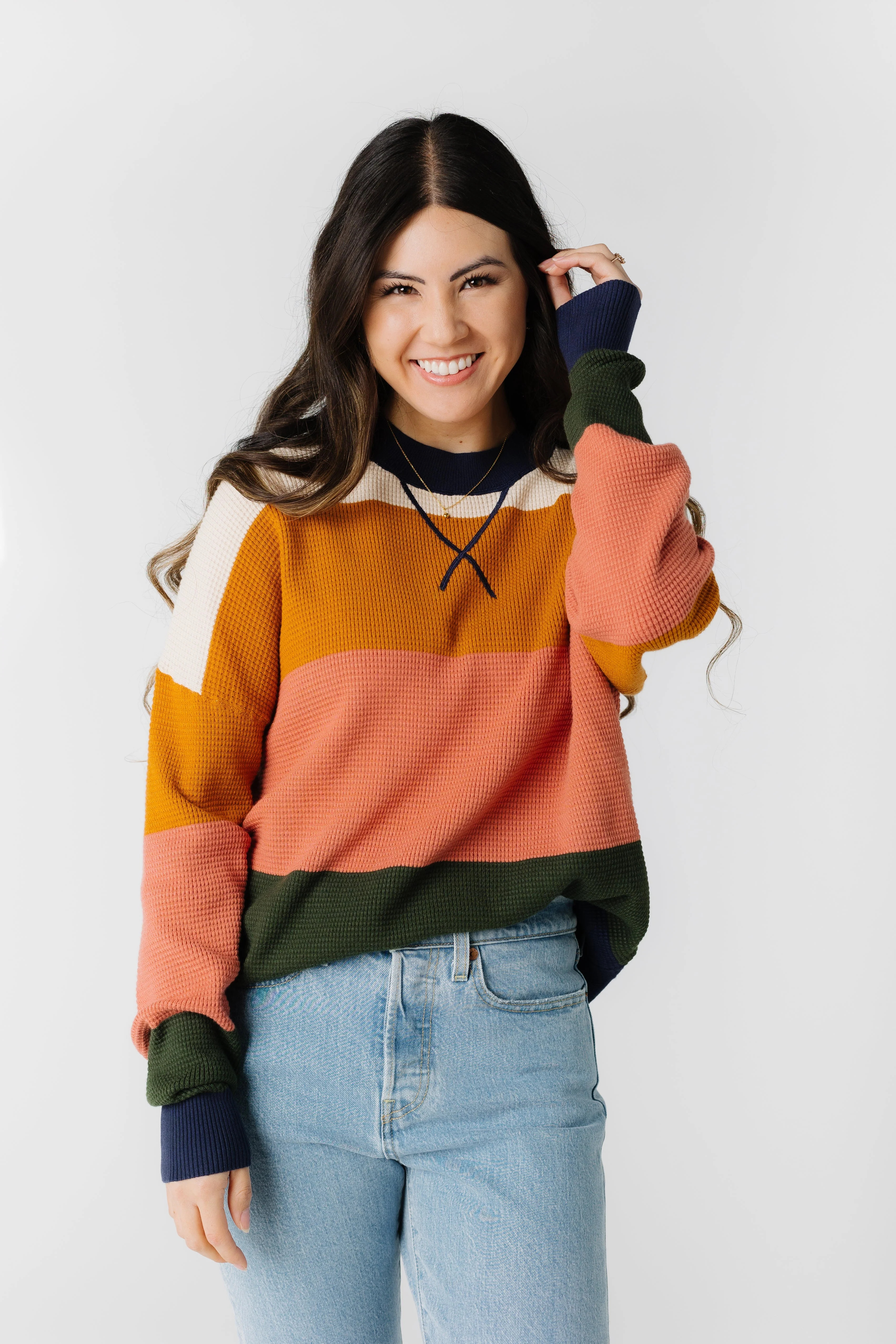 Winter Multi Stripe Sweater | Called To Surf