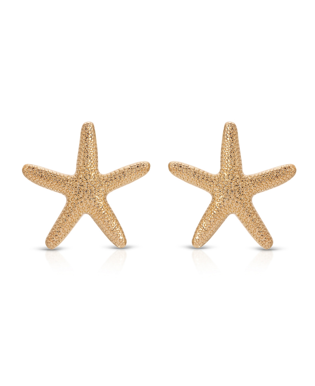 Ettika 18k Gold Plated Zinc Starfish Large Statement Stud Earrings - Gold | Macy's