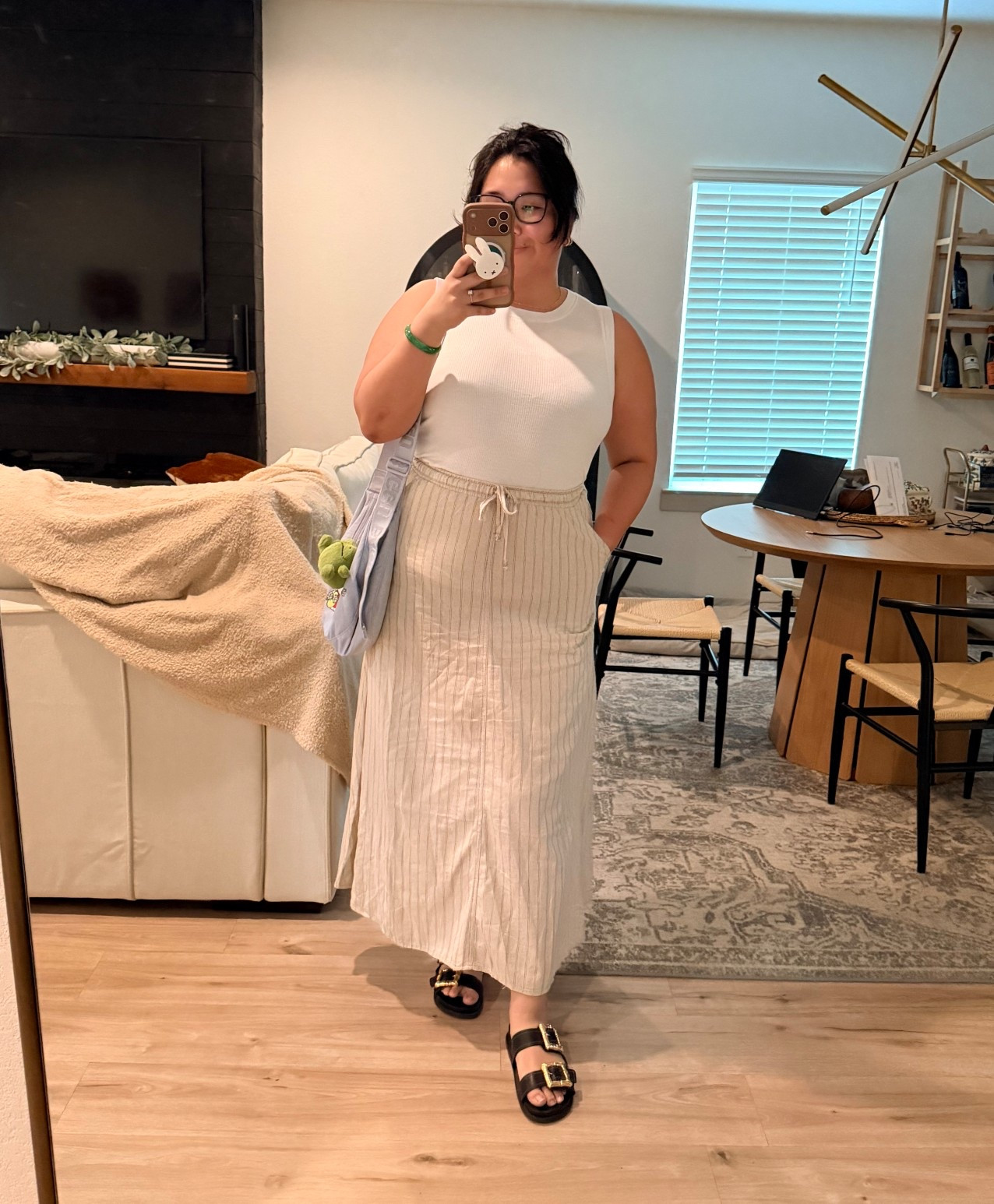 Just threw on something quick to get out the door! 

Love having staples like a linen maxi skirt that can just be grabbed and paired with anything to look put together even if I’m not! 

#LTKMidsize #LTKPlusSize