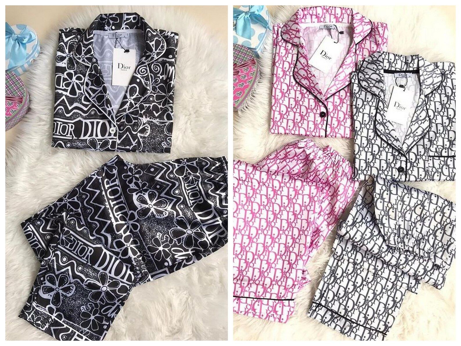 Designer Inspired adult Polyester Satin Pajama Long Sleeve | Etsy | Etsy (US)