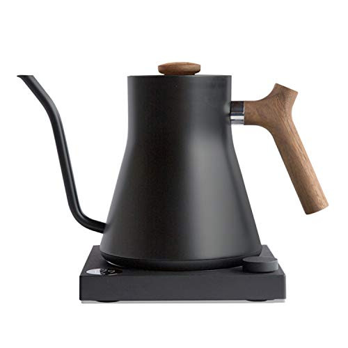 Fellow Stagg EKG Electric Gooseneck Kettle - Pour-Over Coffee and Tea Kettle - Stainless Steel Water Boiler - Quick Heating for Boiling Water - Matte Black With Walnut Handle | Amazon (US)
