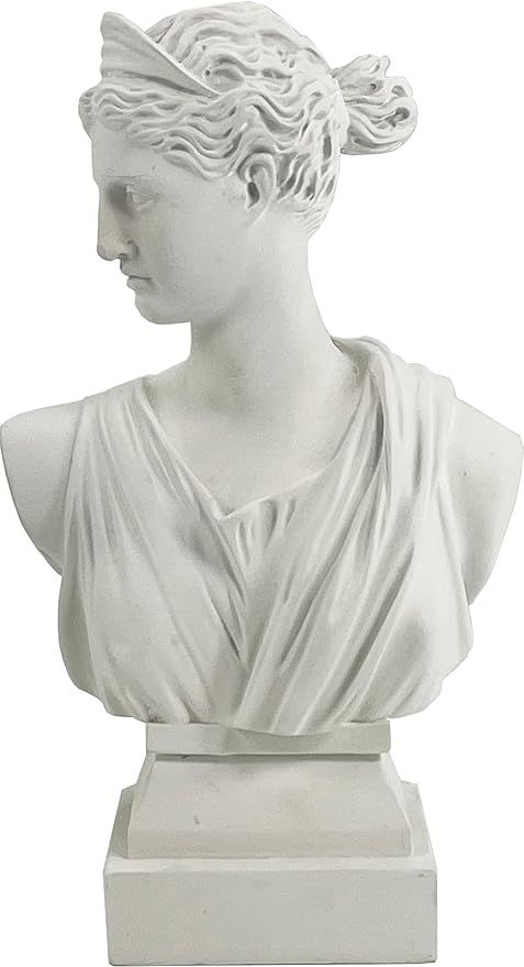Greek Statue Diana Sculpture Decor, Vintage White Simple Art, Symbol Of Good Luck And Wisdom, Dec... | Amazon (US)