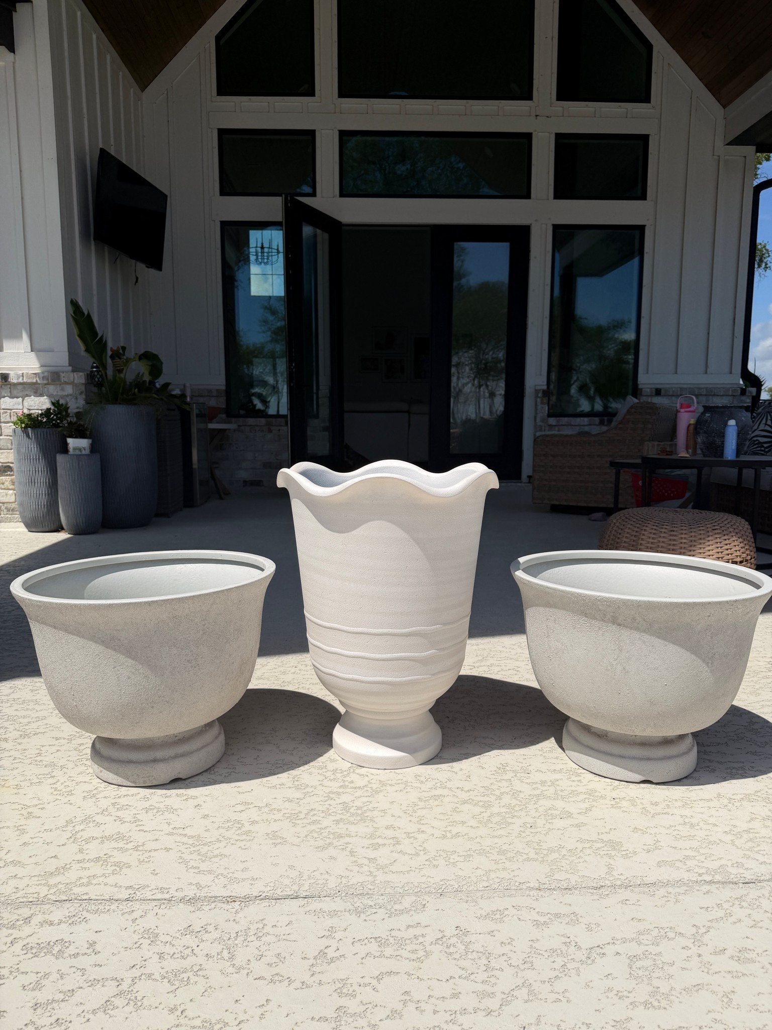Large planter pots for your patio! These are a durable plastic. The Walmart pot is about $20 less than the tall one and I linked options in both price points.

#LTKHome #LTKdayinmylife