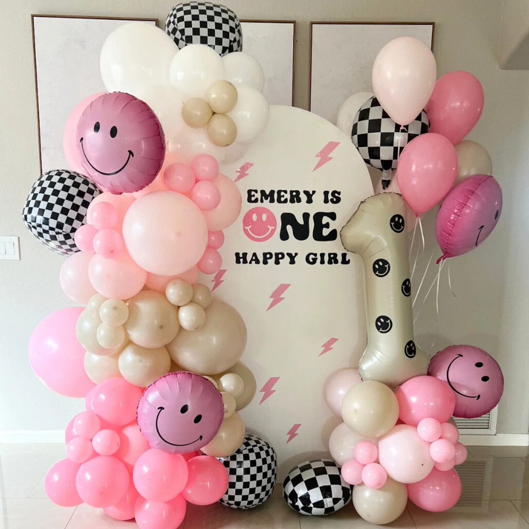 One Happy Girl Balloon Garland - One Happy Girl Balloon DIY Kit - One Happy Girl Birthday decor -... | Etsy (US)