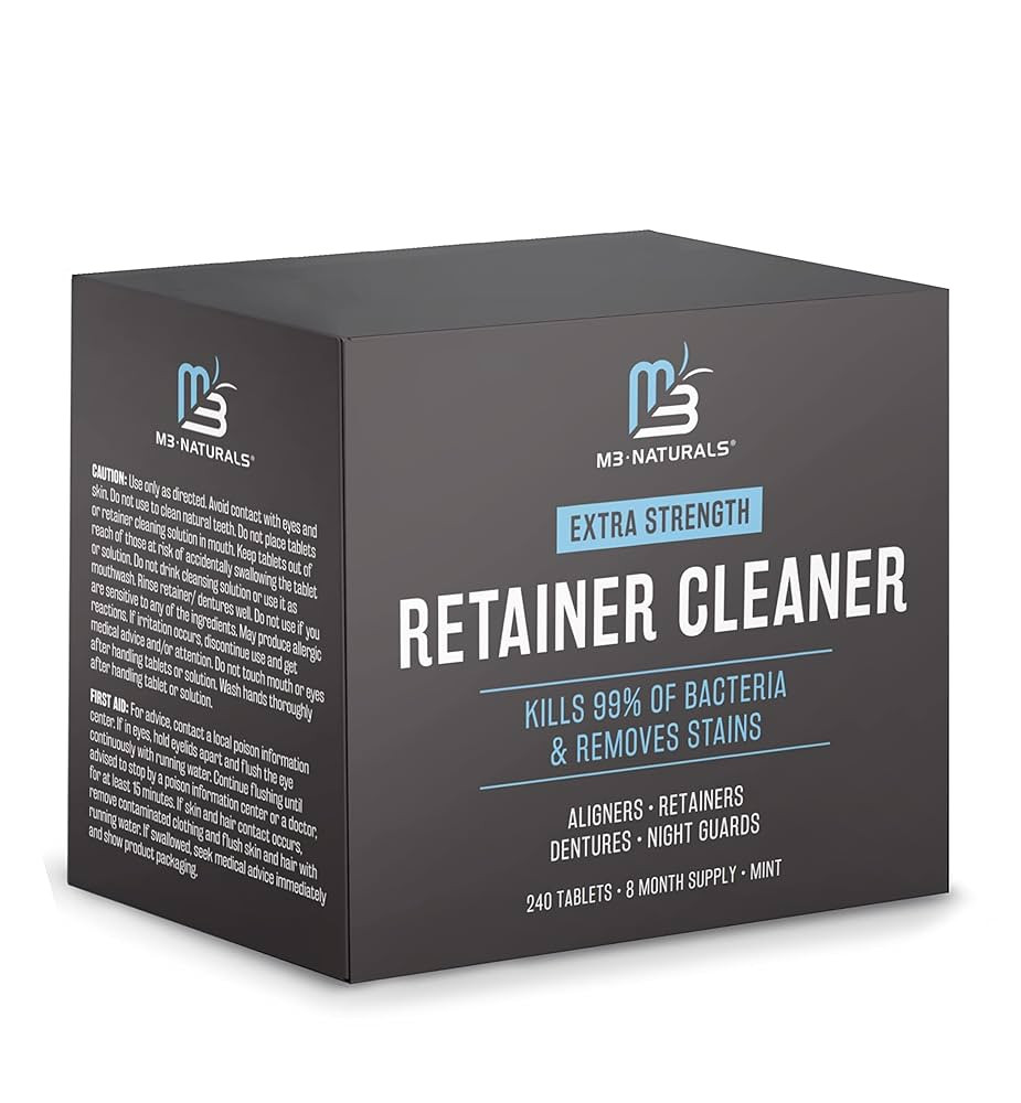 Retainer and Denture Cleansers 240 Tablets Removes Bad Odors Discoloration Stains Plaque for Clea... | Amazon (US)
