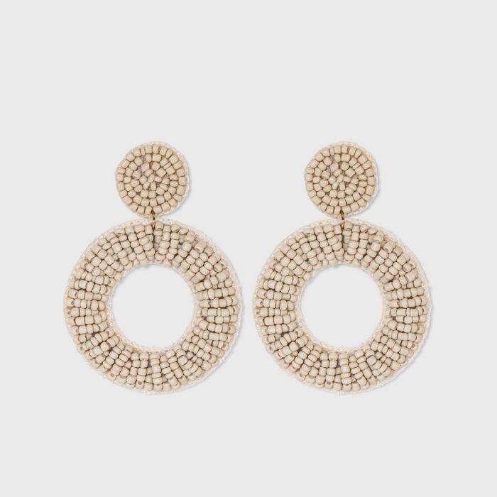 Open Circle Seed Bead Drop Earrings - A New Day™ | Target