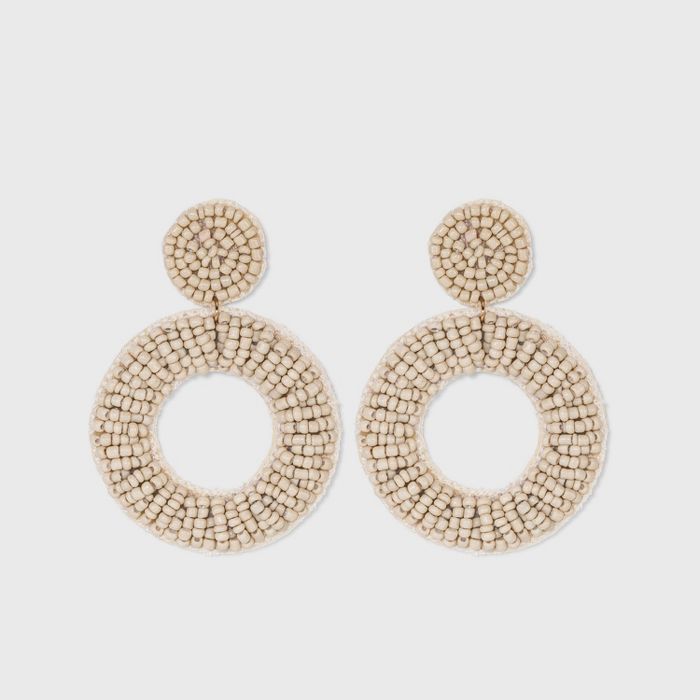 Open Circle Seed Bead Drop Earrings - A New Day™ | Target