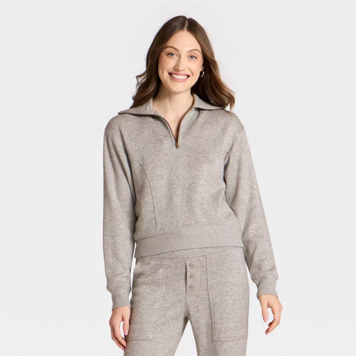 Women's Quarter Zip Pullover Sweatshirt - Universal Thread™ | Target