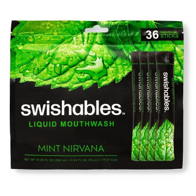 Swishables Liquid Mouthwash Sticks - Mint - 0.34 fl oz/36ct | Target