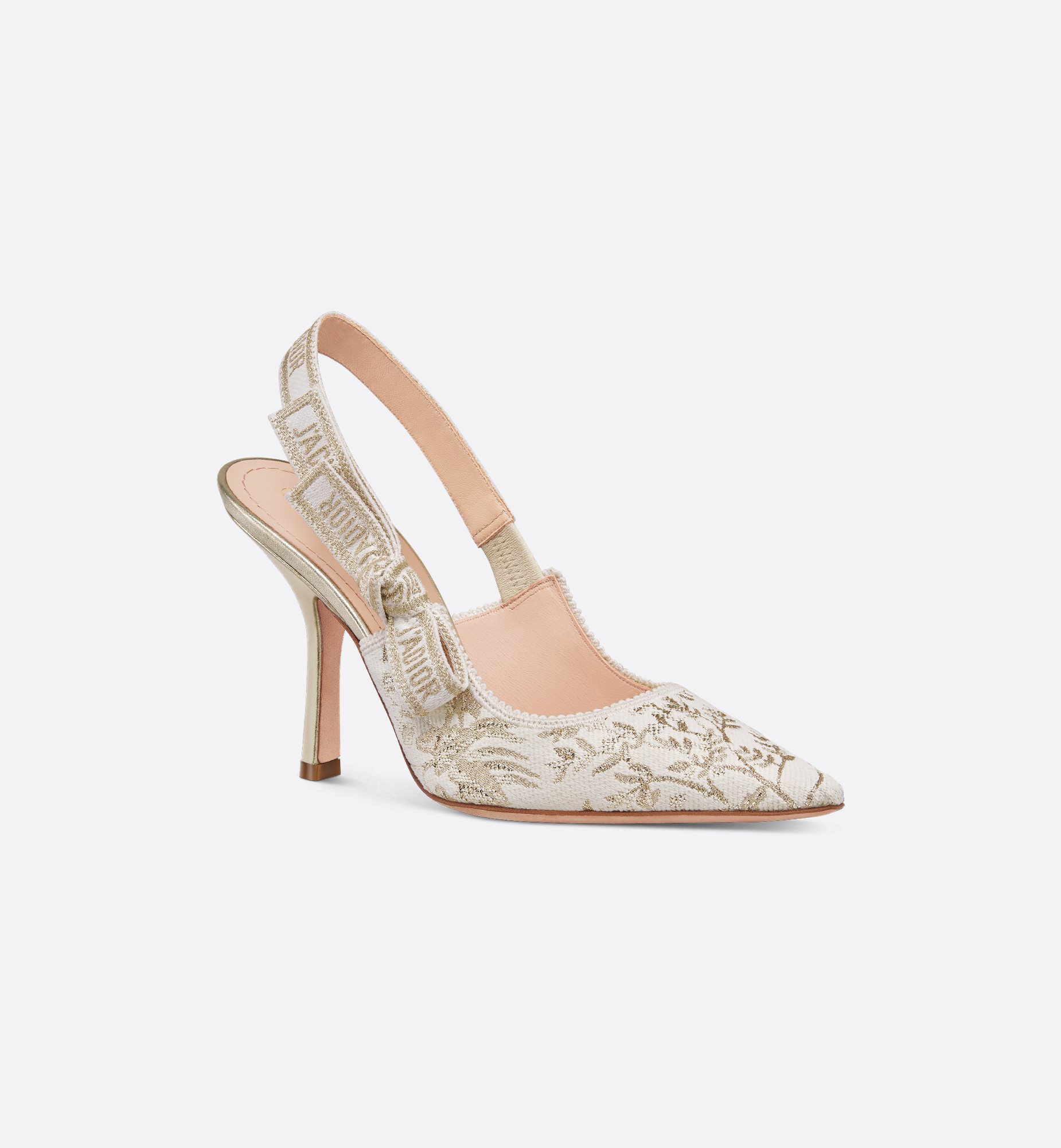 J'Adior Slingback Pump White and Gold-Tone Millefiori Jacquard | DIOR | Christian Dior Parfums UK