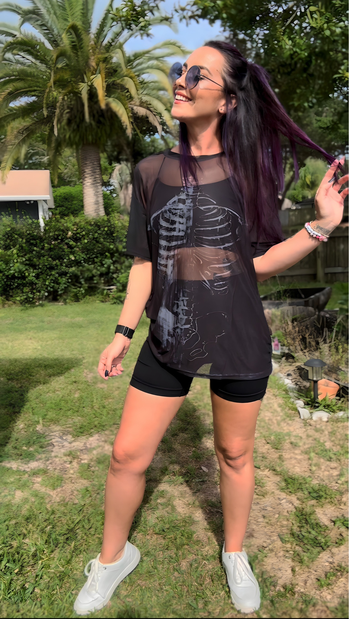 Scary spooky skeleton 🩻 

Love this mesh with the skeleton detail from shein over top an Amazon ribbed athletic set

#LTKstyletip #LTKfindsunder50 #LTKfitness