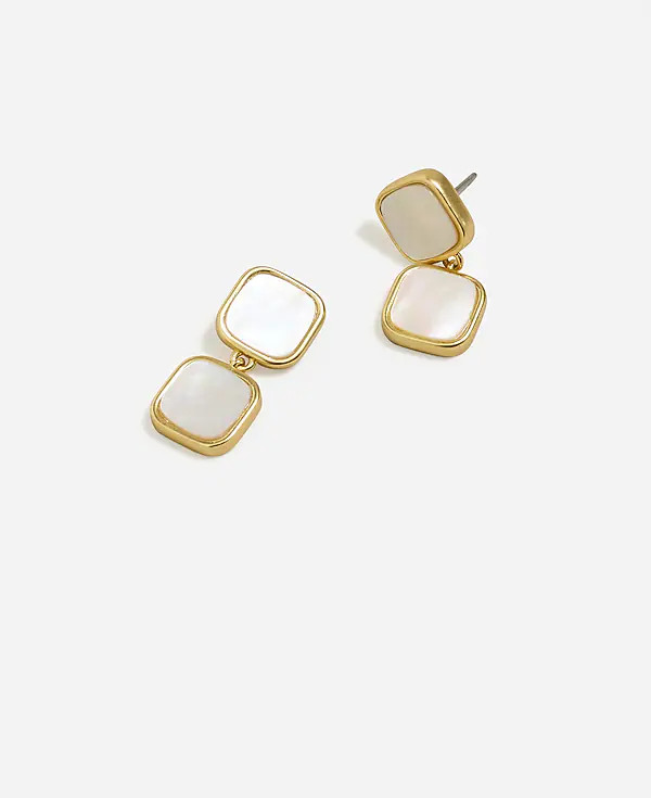 Mother-Of-Pearl Square Statement Drop Earrings | Madewell | Madewell