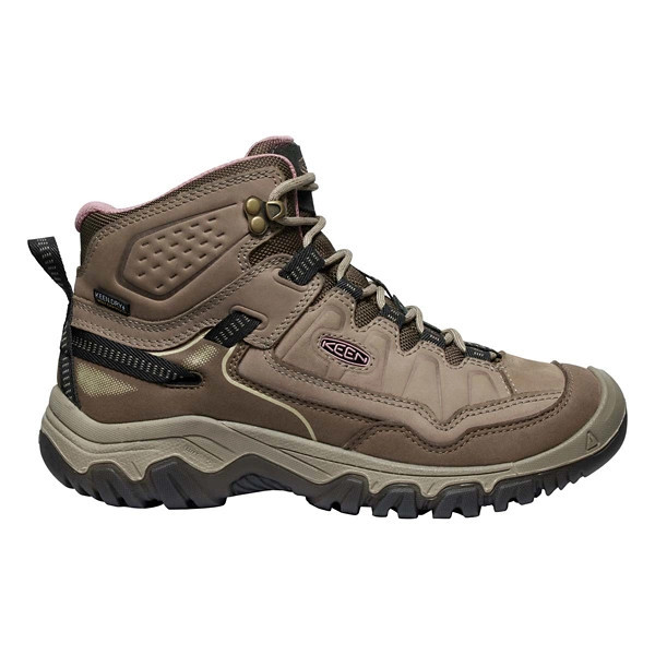 Women's KEEN Targhee IV Mid Waterproof Hiking Boots Outdoor 7 Brindle/Nostalgia Rose | Scheels