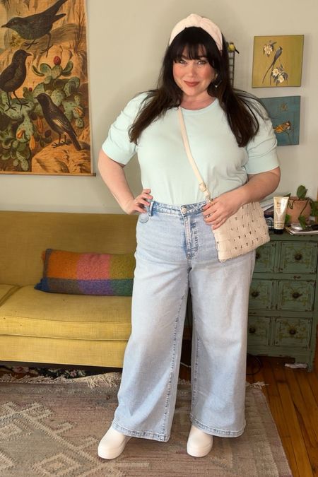 Y'all know I'm not much of a casual girlie, but these wide leg jeans from Target have been on constant rotation in my closet, and they've inspired me to style tons of casual looks recently. This outfit in particular has been a favorite lately. Something about this top makes my heart so happy! 

#LTKmidsize #LTKplussize