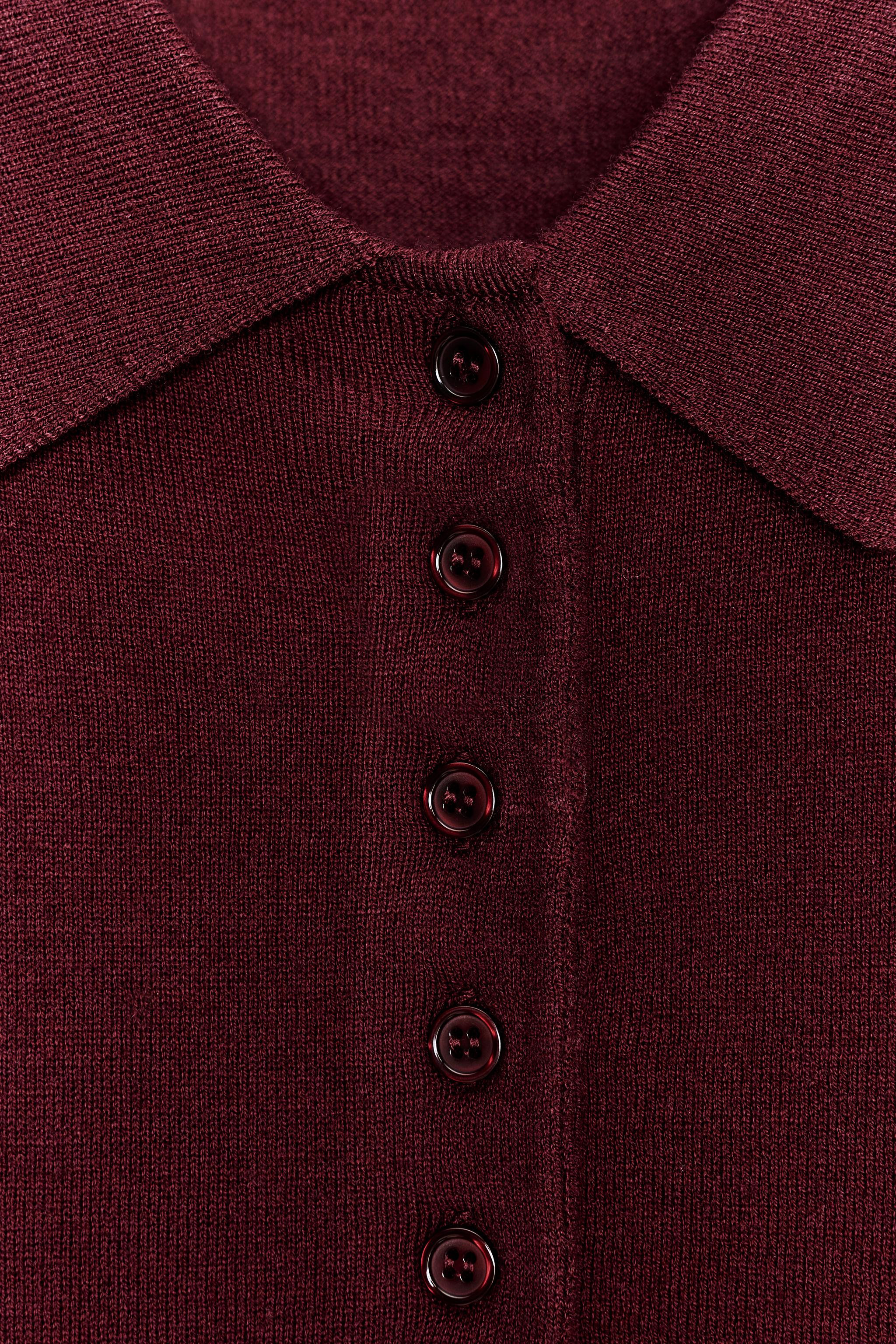 PLAIN KNIT POLO SWEATER | Zara US