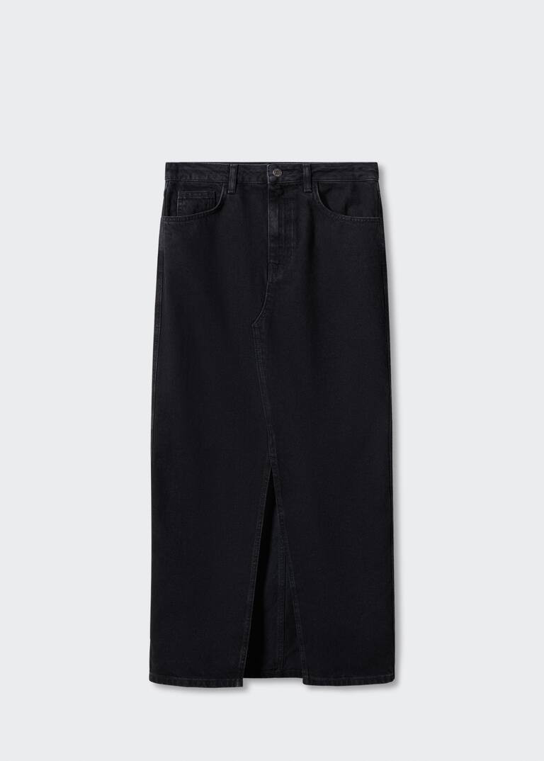 Slit denim skirt -  Women | Mango USA | MANGO (US)
