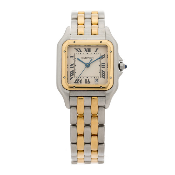 Stainless Steel 18K Yellow Gold 27mm Panthere Quartz Watch | FASHIONPHILE (US)