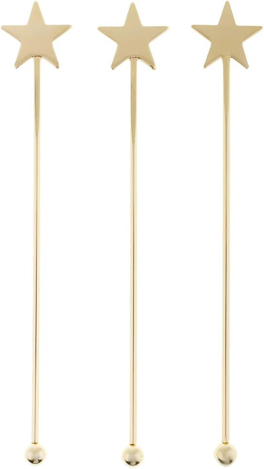 Prettyia 15.5cm Star Stainless Steel Bar Swizzle Stick Cocktail Picks Coffee Stirrers B | Amazon (US)