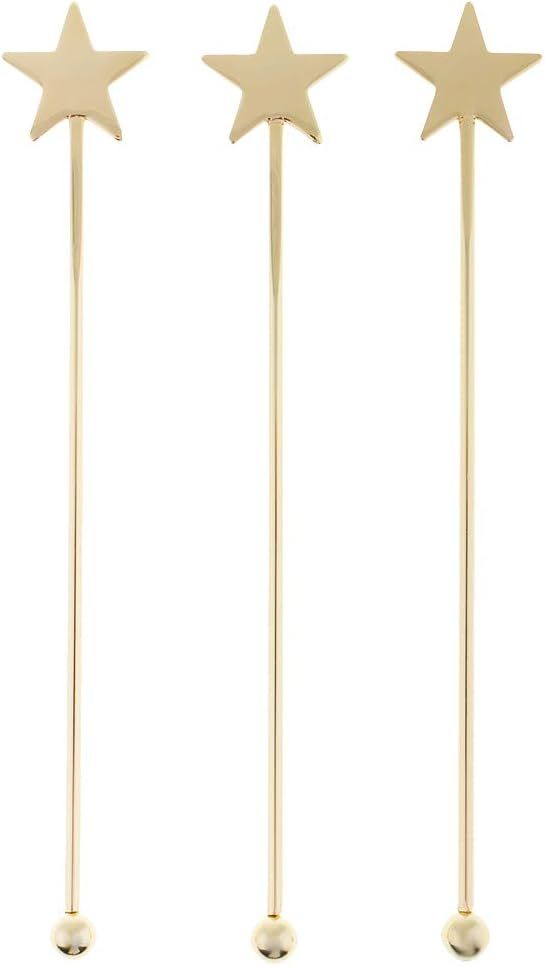 Prettyia 15.5cm Star Stainless Steel Bar Swizzle Stick Cocktail Picks Coffee Stirrers B | Amazon (US)