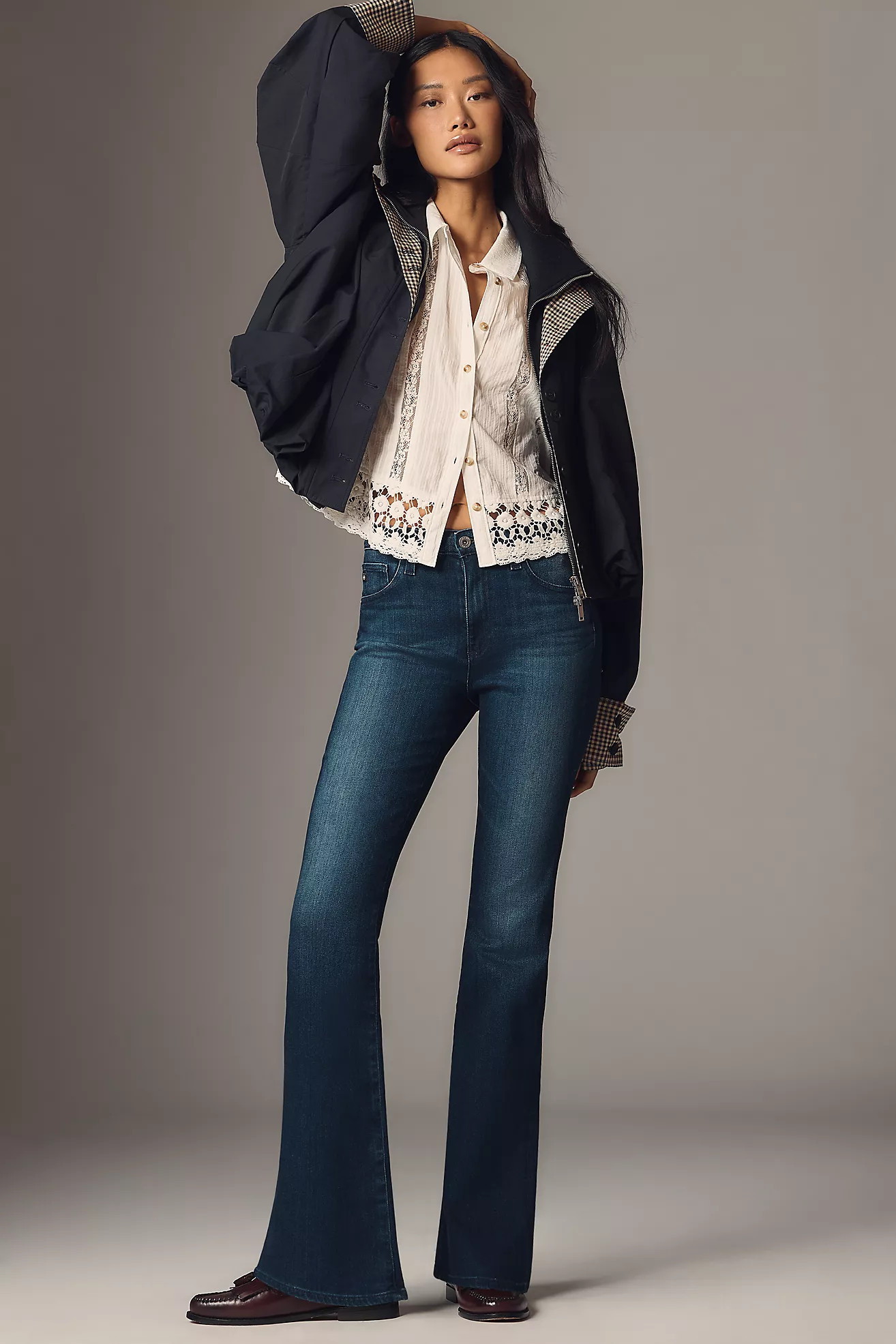 AG Farrah Mid-Rise Bootcut Jeans | Anthropologie (US)