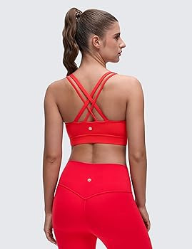 CRZ YOGA Softness Mold Butterluxe D/DD Cup Longline Sports Bras for Women - Supportive Double Str... | Amazon (US)