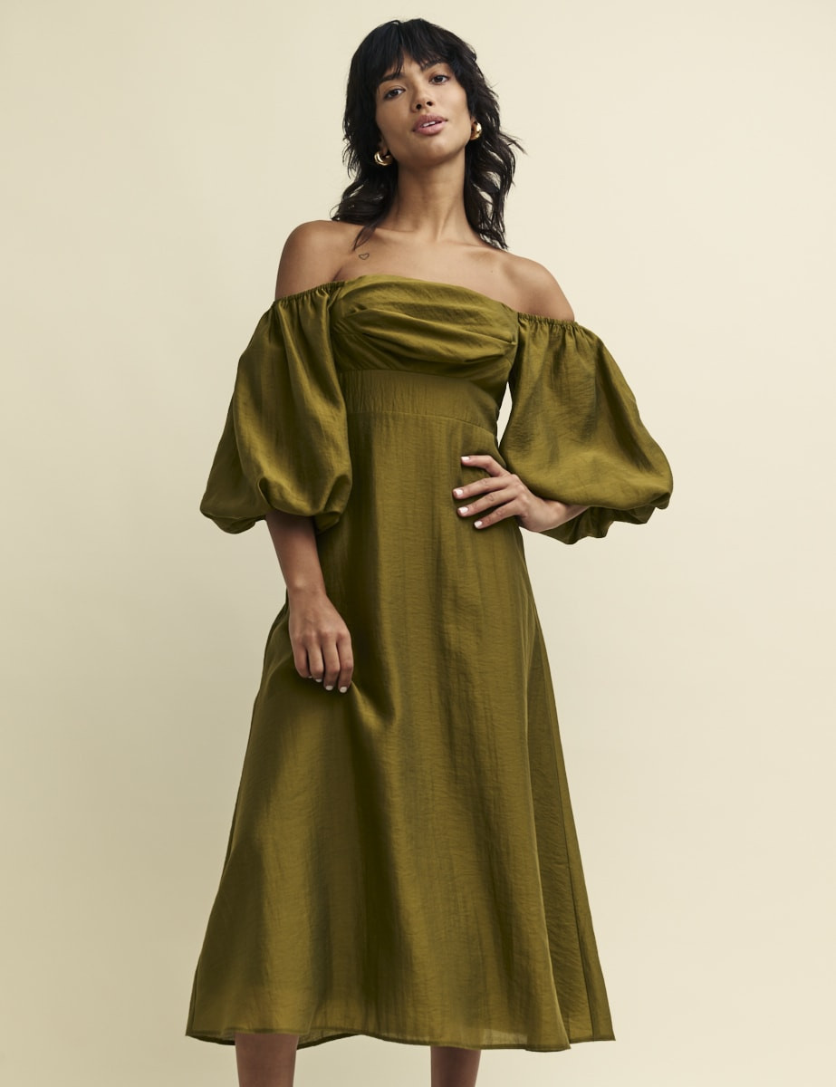 Green Bardot Maxine Midaxi Dress | Nobody's Child