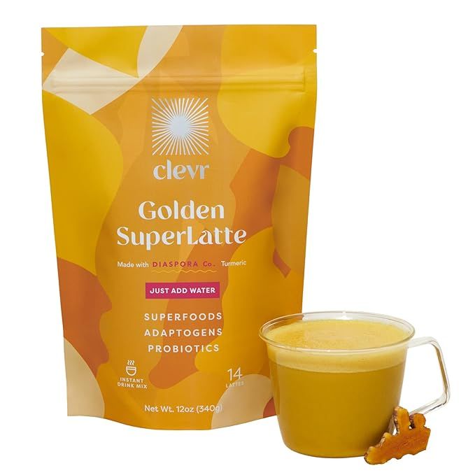 Clevr Golden Milk Powder, Turmeric Instant Tea and Latte Mix with Organic Spices, Oat Milk and Co... | Amazon (US)