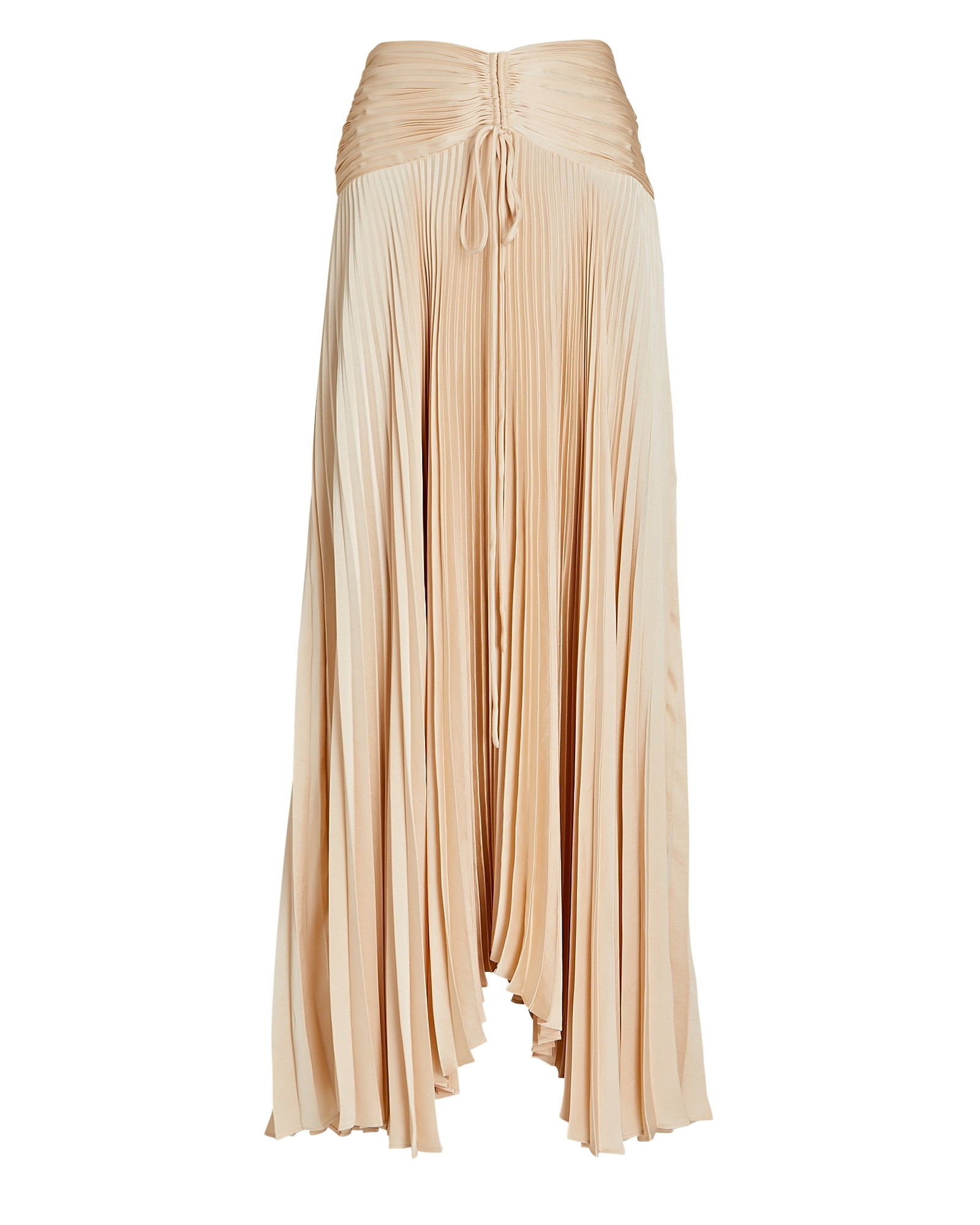 Ari Pleated Satin Maxi Skirt | INTERMIX