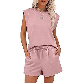 ANRABESS Two Piece Sets for Women 2026 Summer Short Lounge Set Casual Beach Vacation Outfits Spri... | Amazon (US)