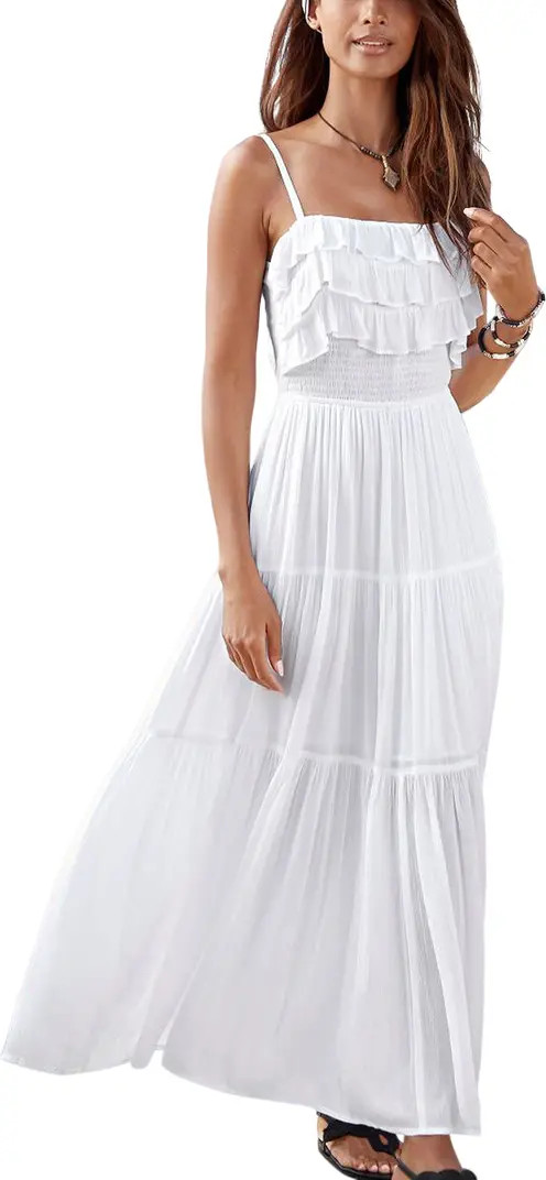 Women's Ruffle Tie Back Maxi Dress | Nordstrom