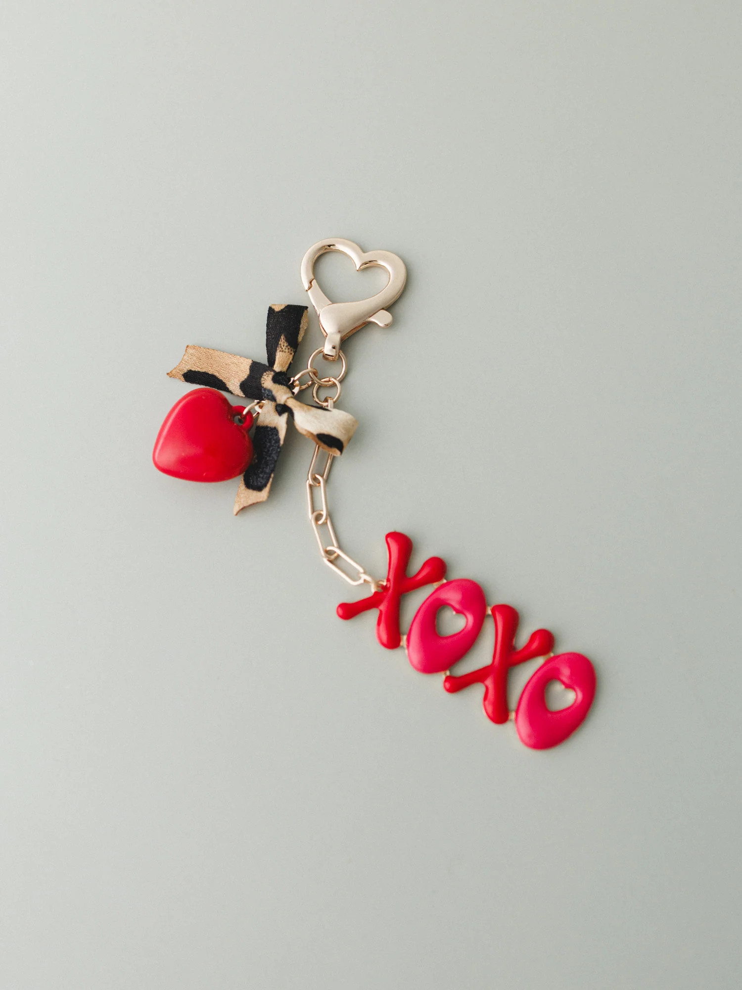 Heart Wishes Bag Charm - Gold Red | Three Bird Nest