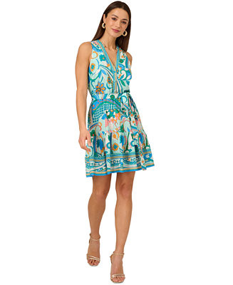 Adrianna by Adrianna Papell Women's Printed Sleeveless A-Line Dress - Macy's | Macy's