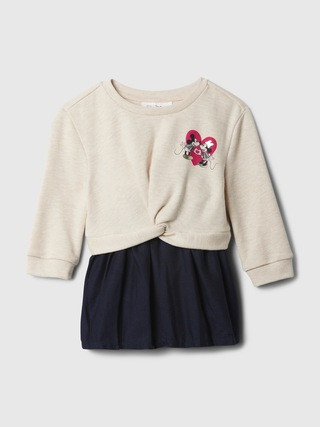 babyGap | Disney Twist-Front Sweatshirt Dress | Gap Factory