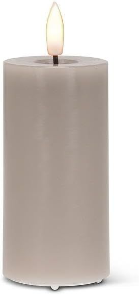 Abbott Collection Luxlite LED Flameless Wax Pillar Candle (Gray, 2x4 H) | Amazon (US)