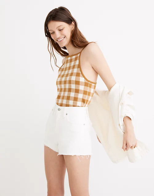 Gingham Apron Sweater Tank | Madewell