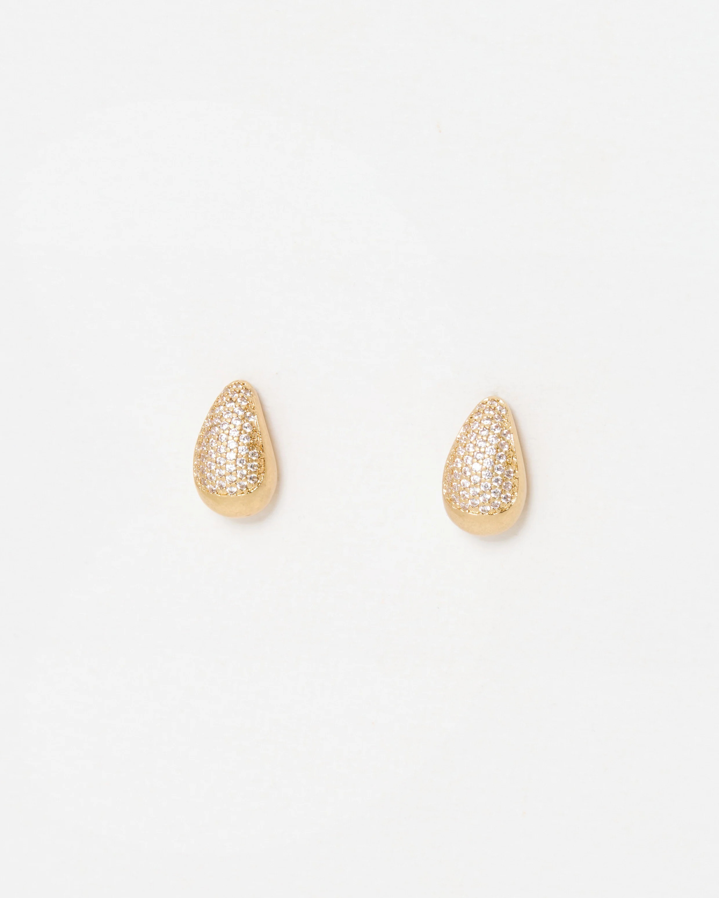 Elissa Stone Teardrop Gold Tone Stud Earrings | Oliver Bonas | Oliver Bonas (Global)
