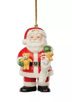 Lenox 2023 Santa and Stocking Ornament, Ivory | Belk