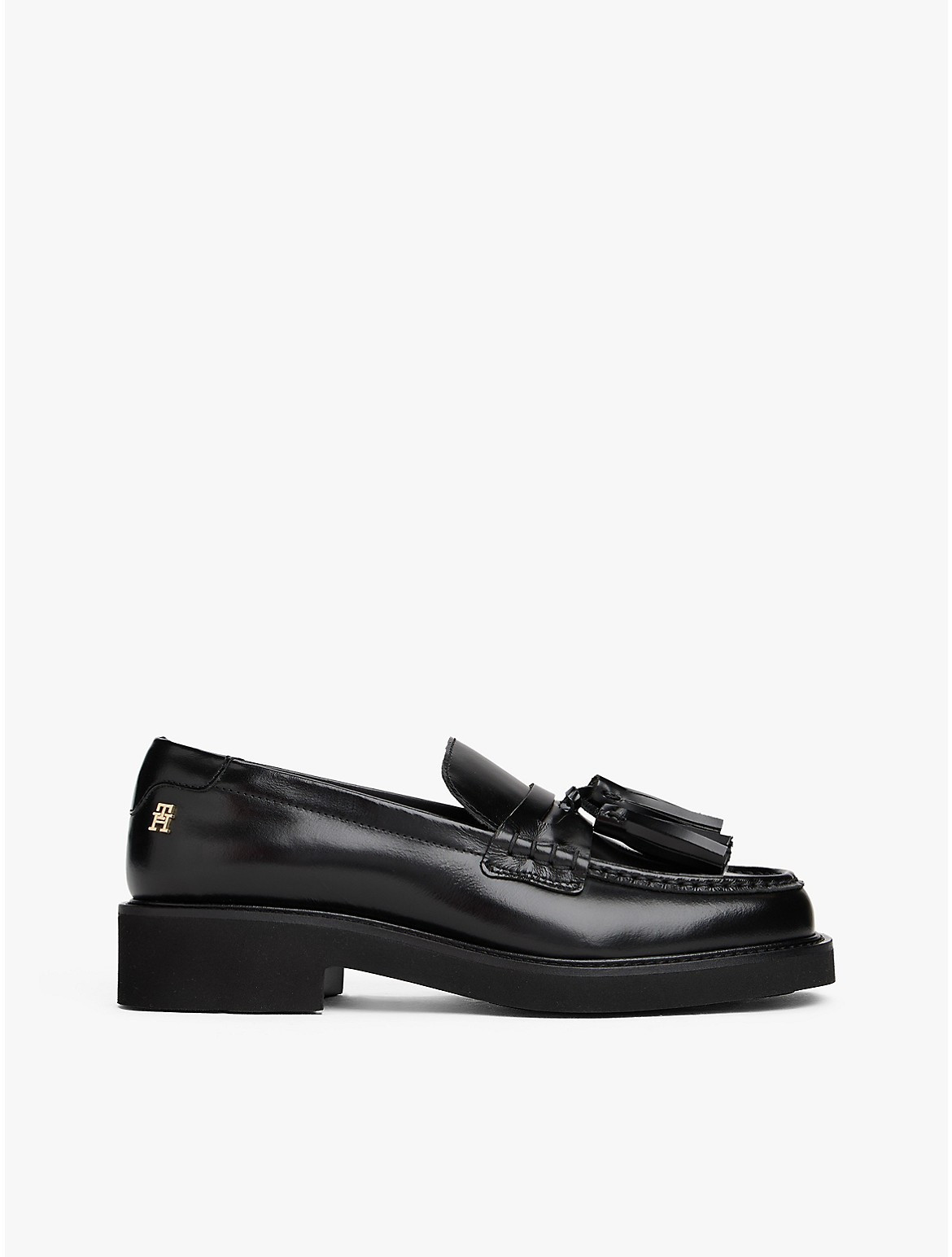 Tommy Hilfiger Women's Leather Tassel Loafer - Black - US 6 / EU 36 | Tommy Hilfiger (US)
