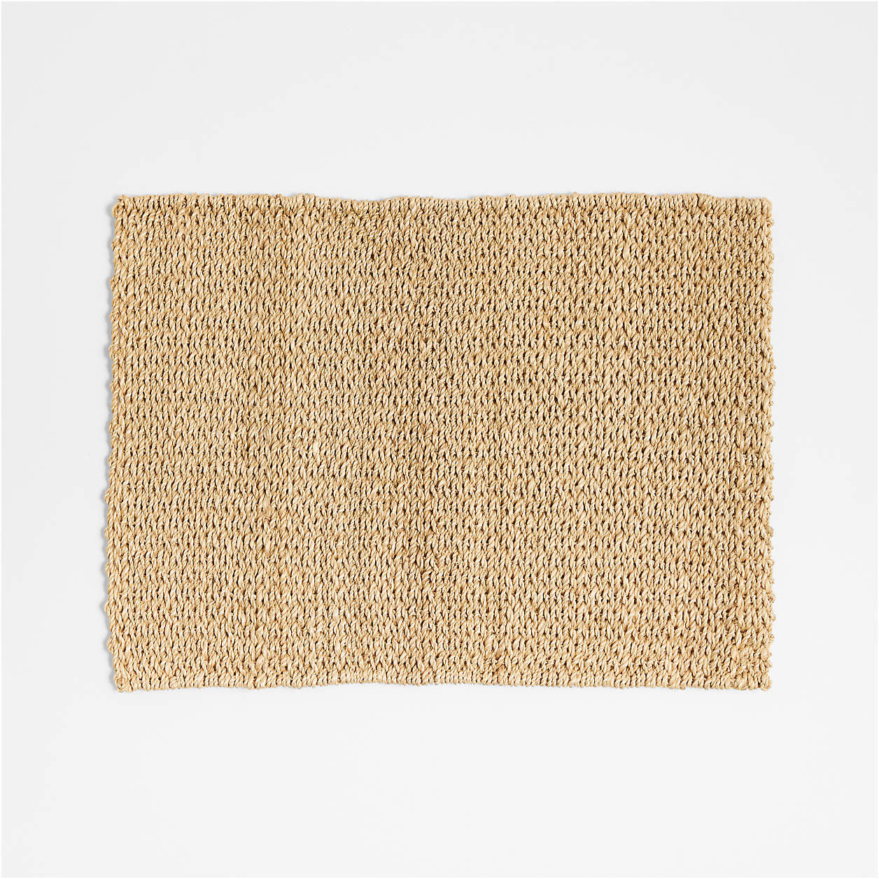 Lanai Rectangular Natural Abaca Woven Round Placemat + Reviews | Crate & Barrel | Crate & Barrel
