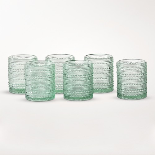 Fortessa Jupiter Double Old-Fashioned Glasses, Set of 6, Sage | Williams-Sonoma