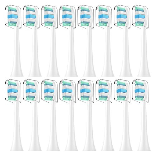Replacement Toothbrush Heads Compatible with Philips Sonicare Electric Toothbrushes, 16 Pack, Snap-on System, Soft Dupont Bristles with Protective Cover | Amazon (US)