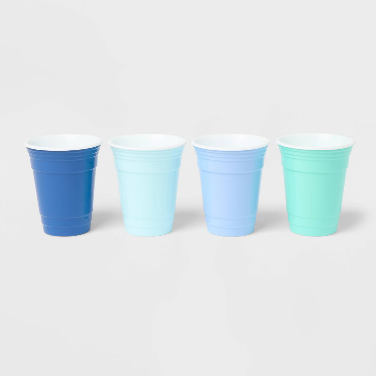 4pk 16 fl oz Reusable Tumblers Blue Tone - Sun Squad™ | Target