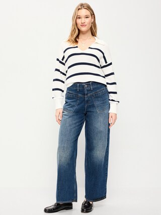High-Waisted Baggy Wide-Leg Jeans | Old Navy (CA)