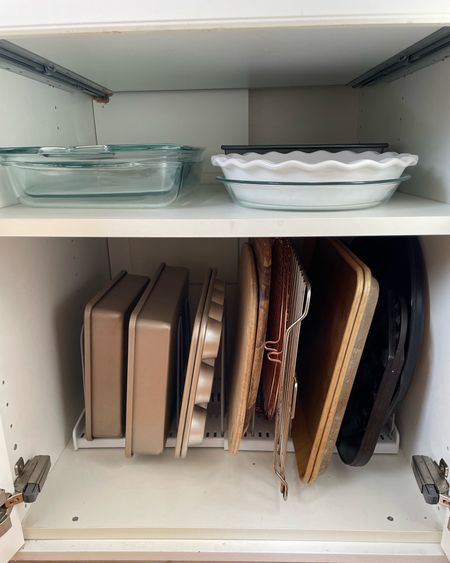 One of our go to products when we’re working on a kitchen project is this bakeware divider- it makes it easy to take your pans and baking sheets in and out of your cabinets and uses all of the vertical space that would otherwise go wasted

#LTKhome #LTKunder50