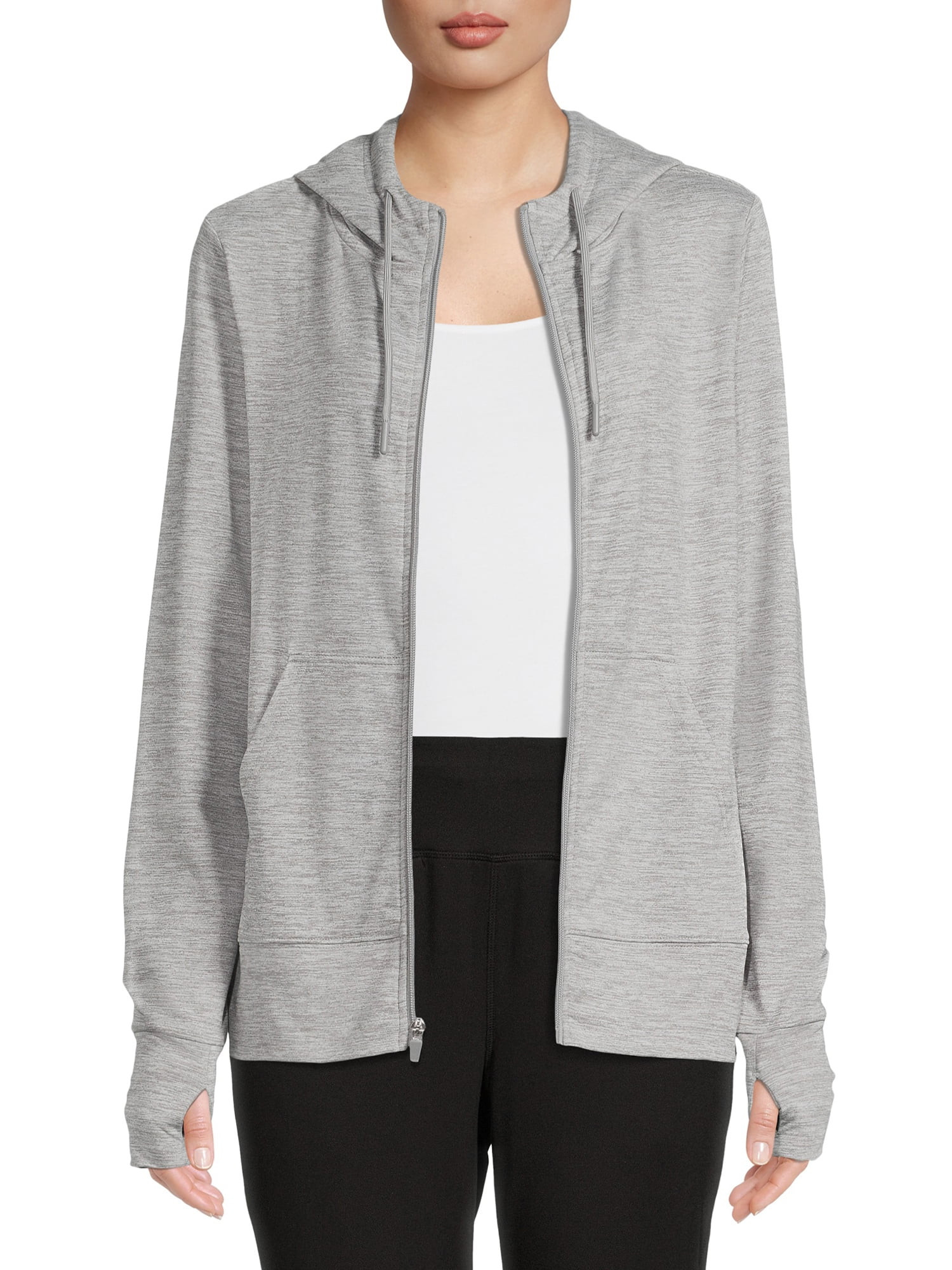 Athletic Works Women's Super Soft Lightweight Zip Up Hoodie Jacket | Walmart (US)