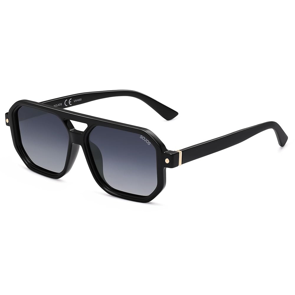 SOJOS Retro Polarized Square Aviator Sunglasses for Women Men Vintage 70s UV400 Protection Shade ... | Amazon (US)