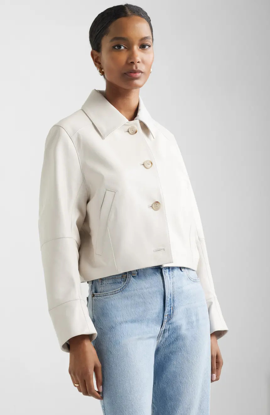 Crop Leather Jacket | Nordstrom